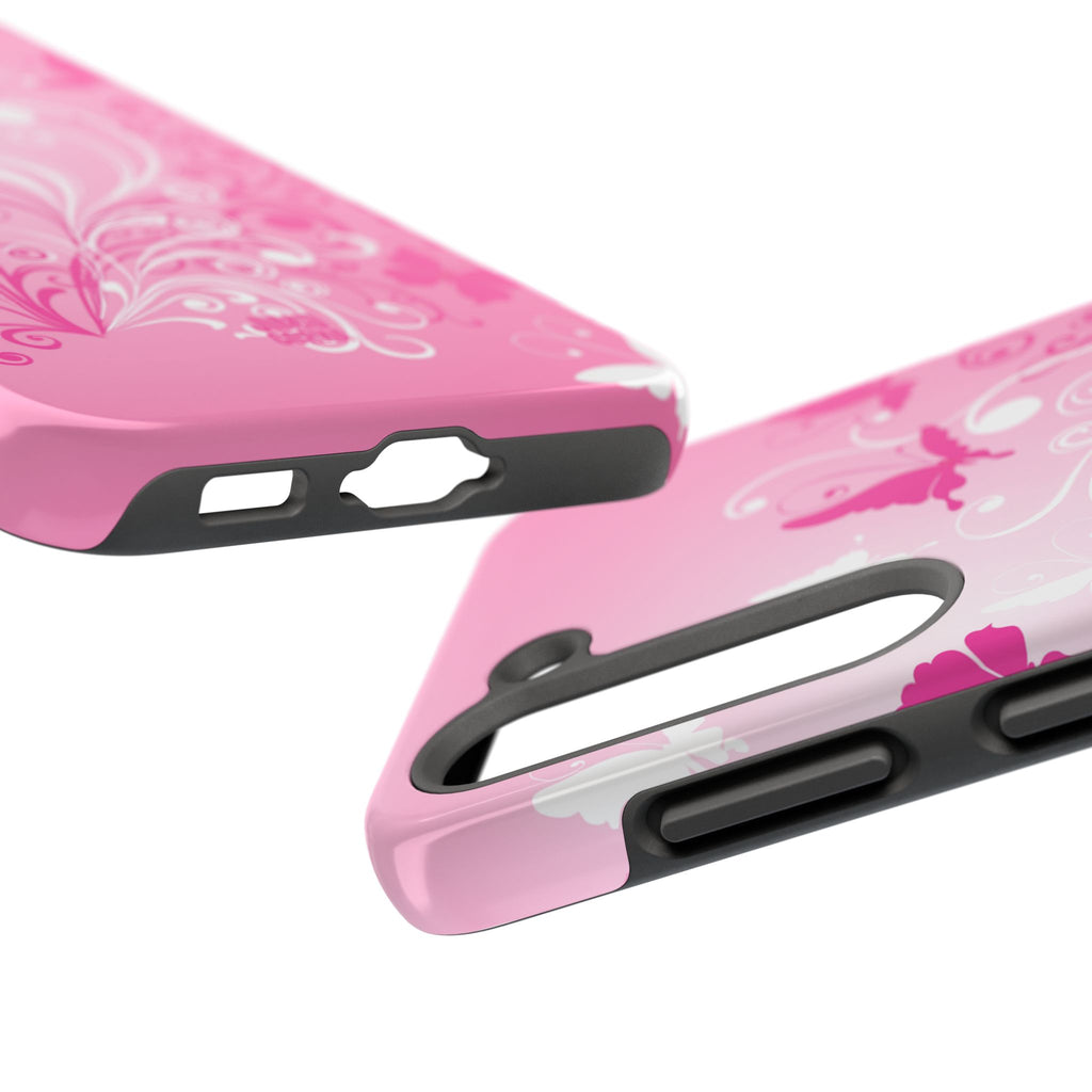 Pink Flutter Garden iPhone Case