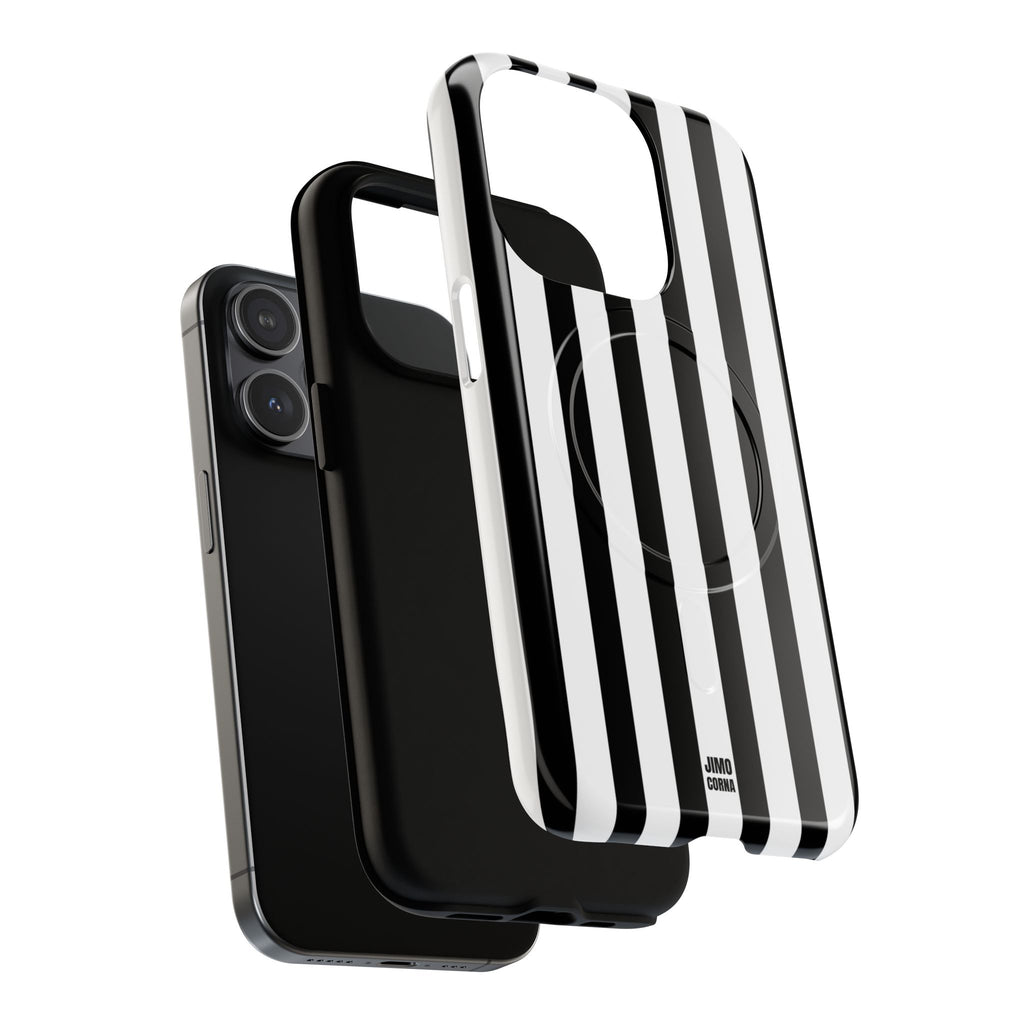 Bold Stripes MagSafe iPhone Case | Black and White