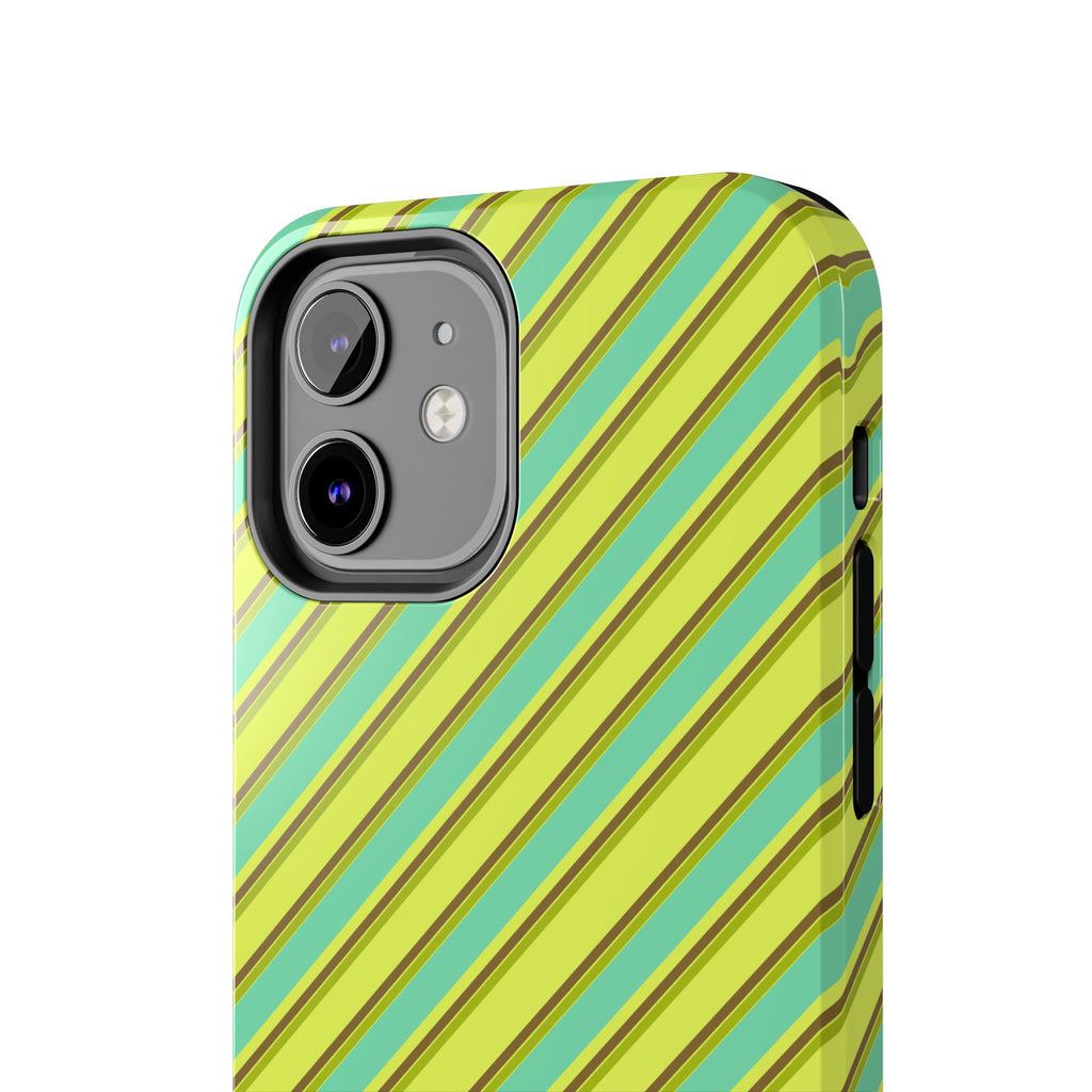Angelina Stripes | Green - iPhone Case