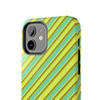 Angelina Stripes | Green - iPhone Case