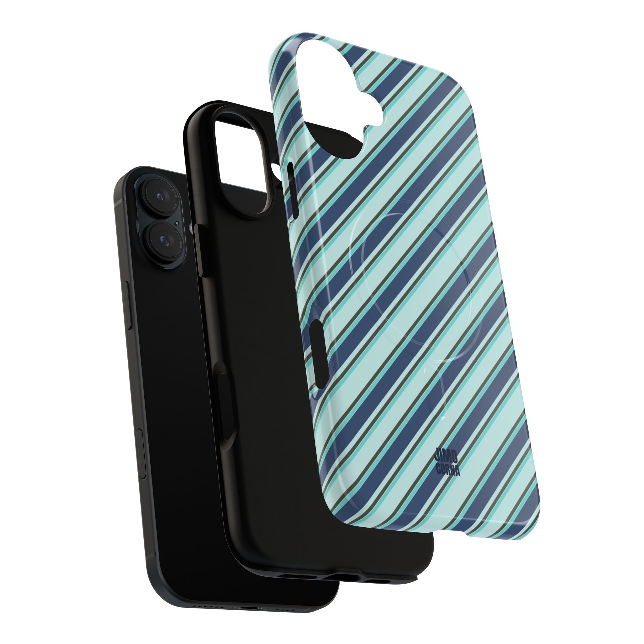Angelina Stripes | Blue - MagSafe iPhone Case