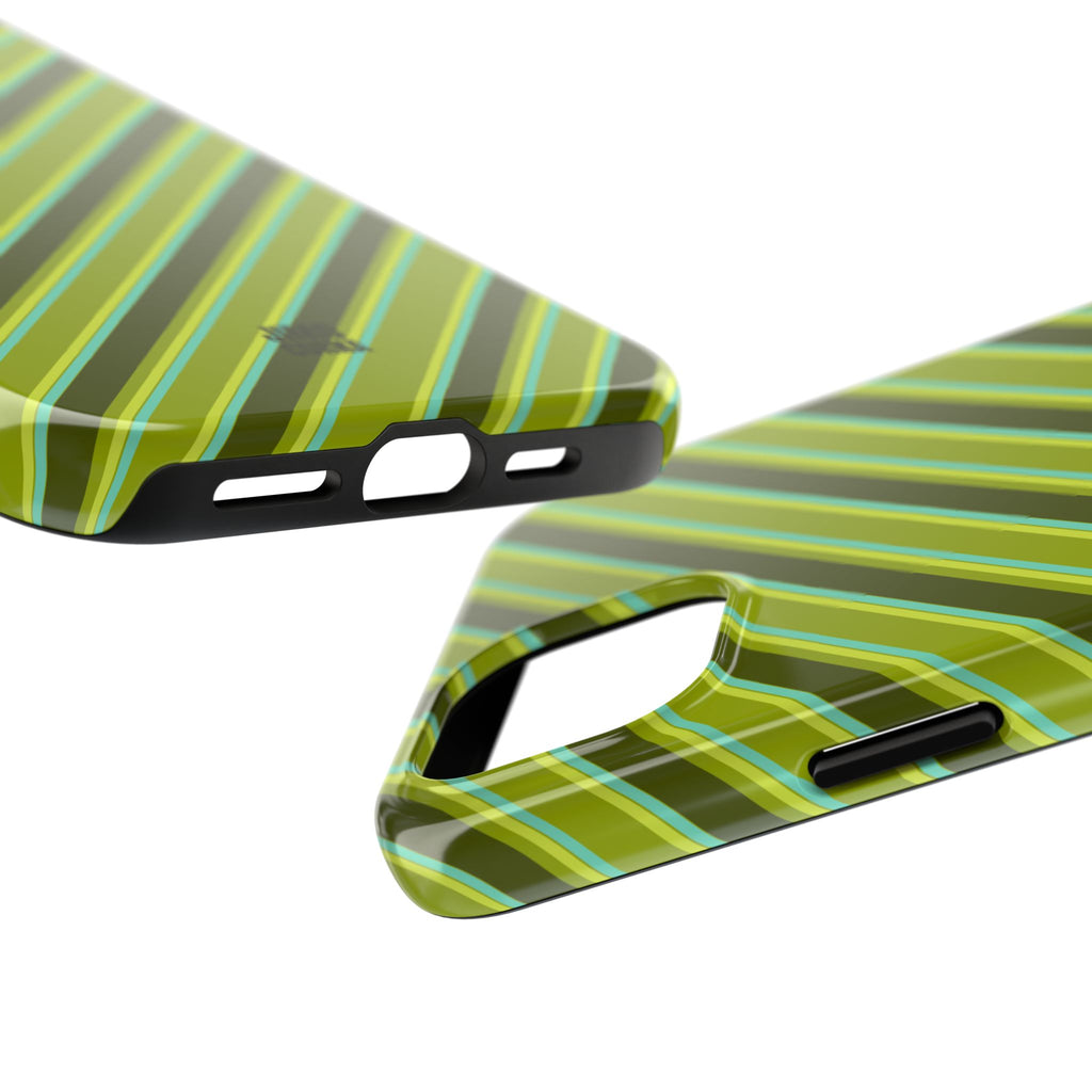 Angelina Stripes | Olive - iPhone Case