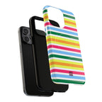 Rainbow Sorbet Stripe MagSafe iPhone Case