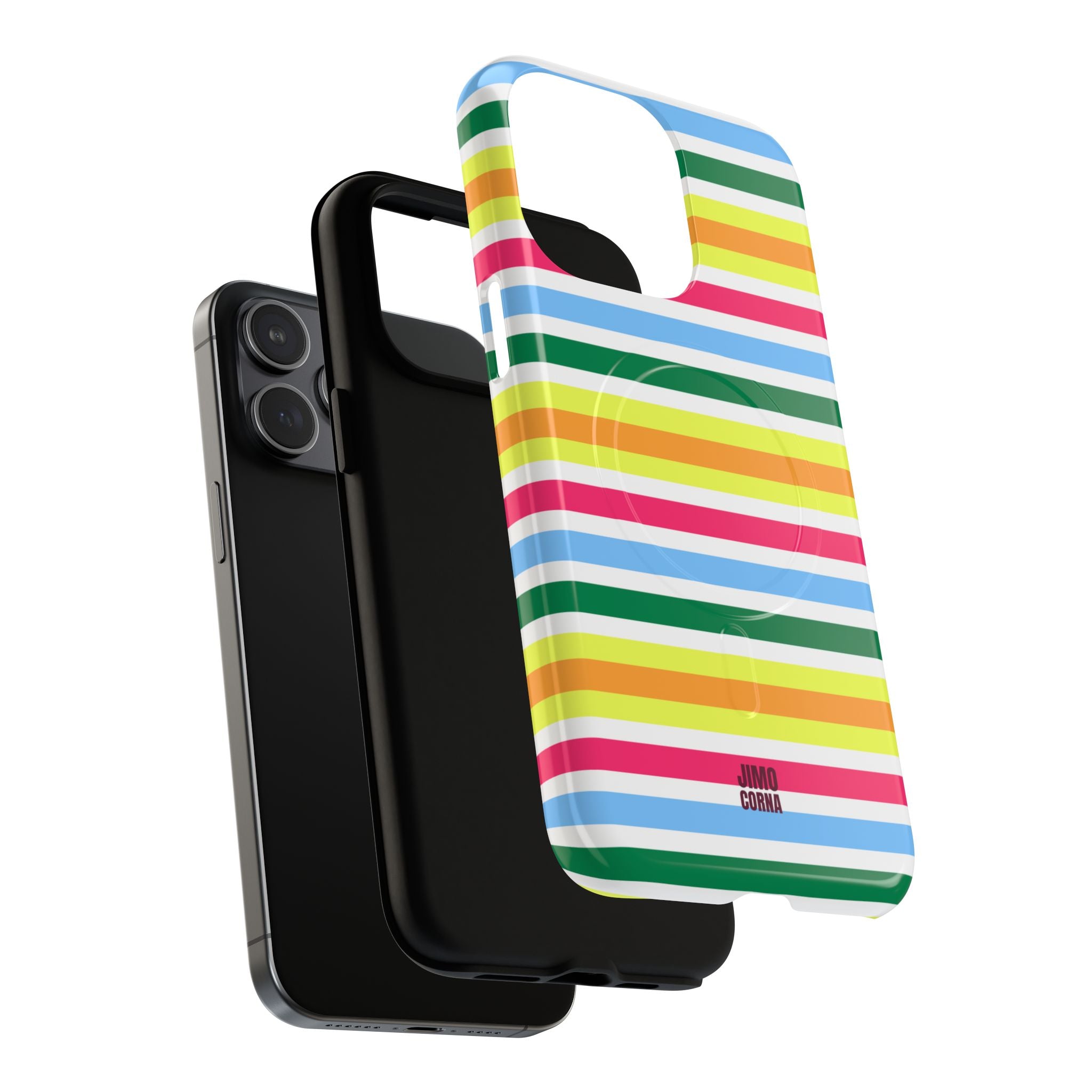 Rainbow Sorbet Stripe MagSafe iPhone Case