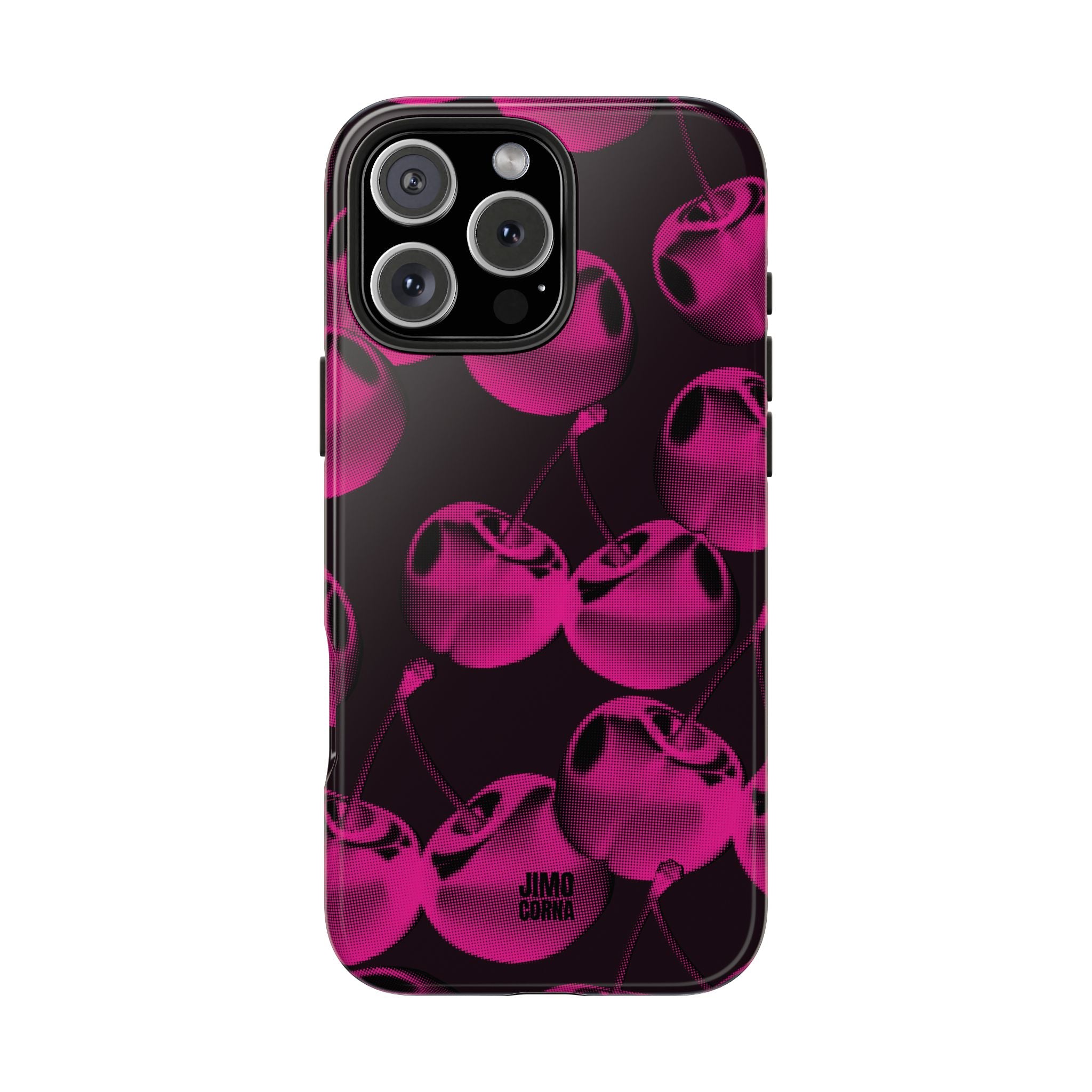 Hot Pink Retro Cherries