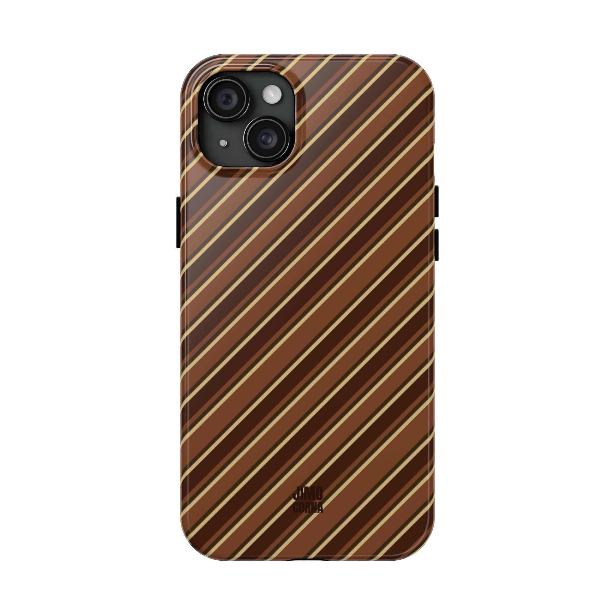 Angelina Stripes | Brown - iPhone Case