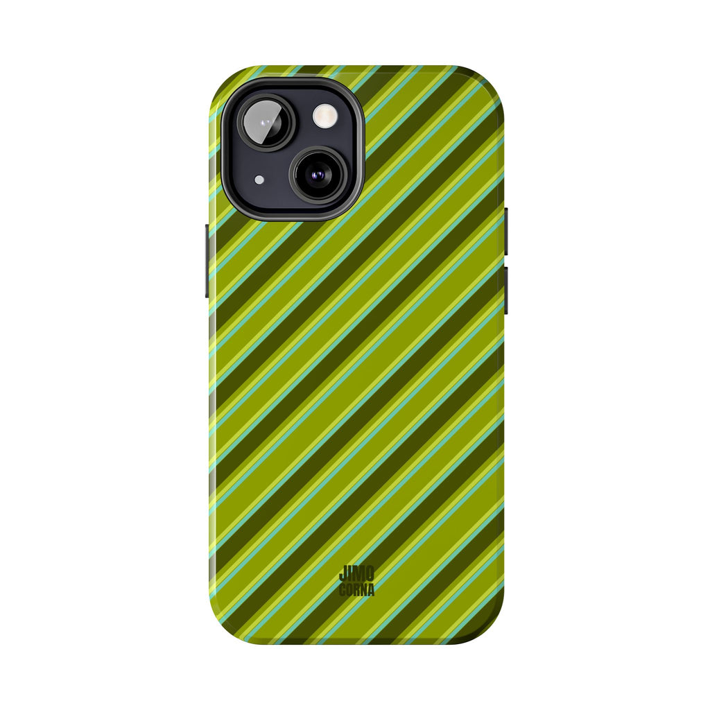 Angelina Stripes | Olive - iPhone Case