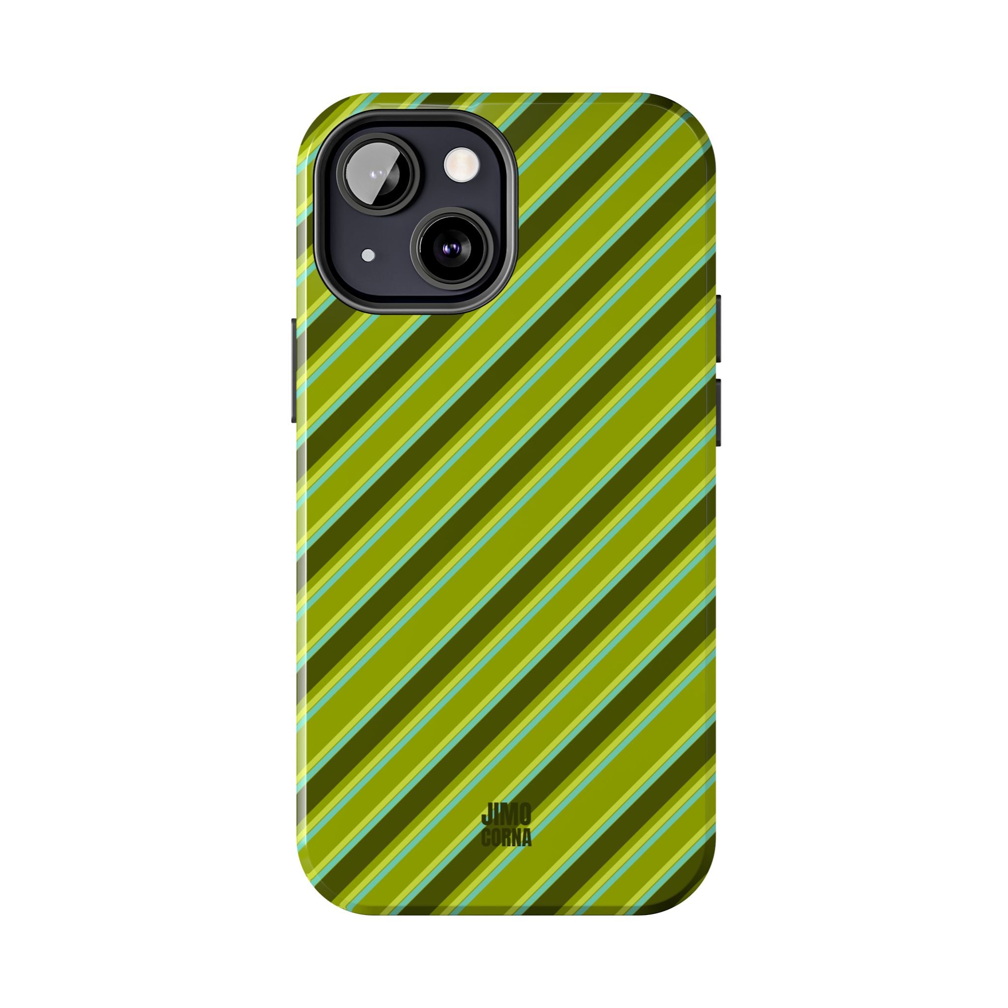 Angelina Stripes | Olive - iPhone Case