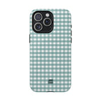 Farm Gingham MagSafe iPhone Case | Blue