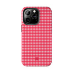 Farm Gingham iPhone Case | Hot Pink
