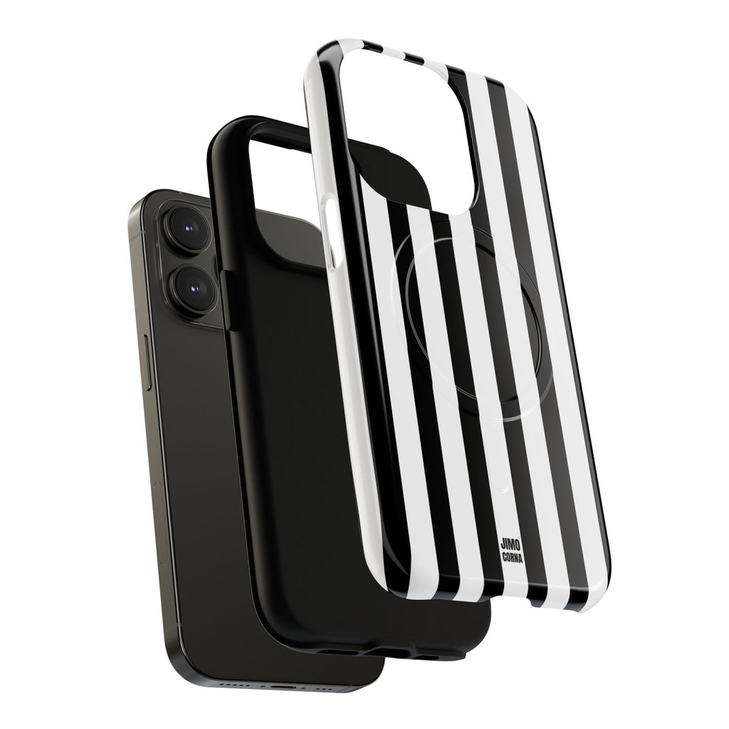 Bold Stripes MagSafe iPhone Case | Black and White