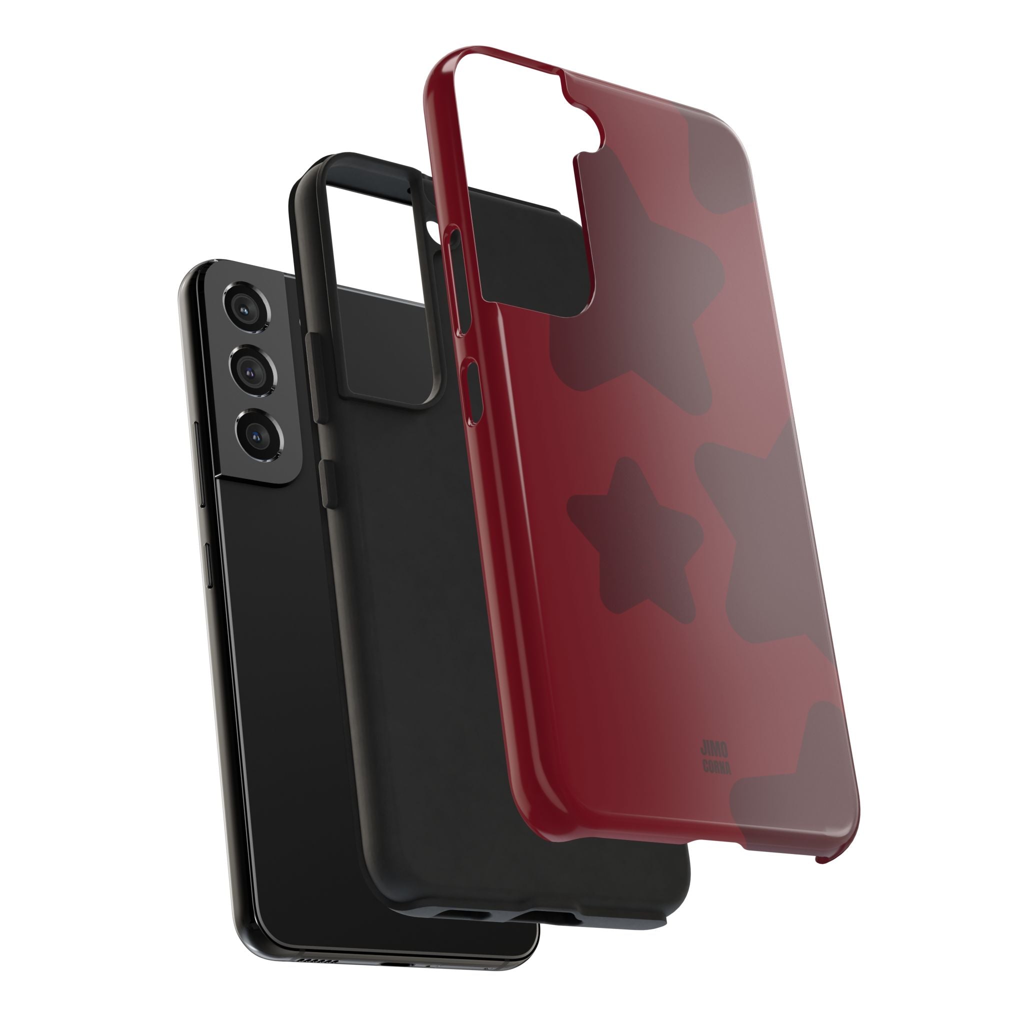 Cherry Red Bold Stars