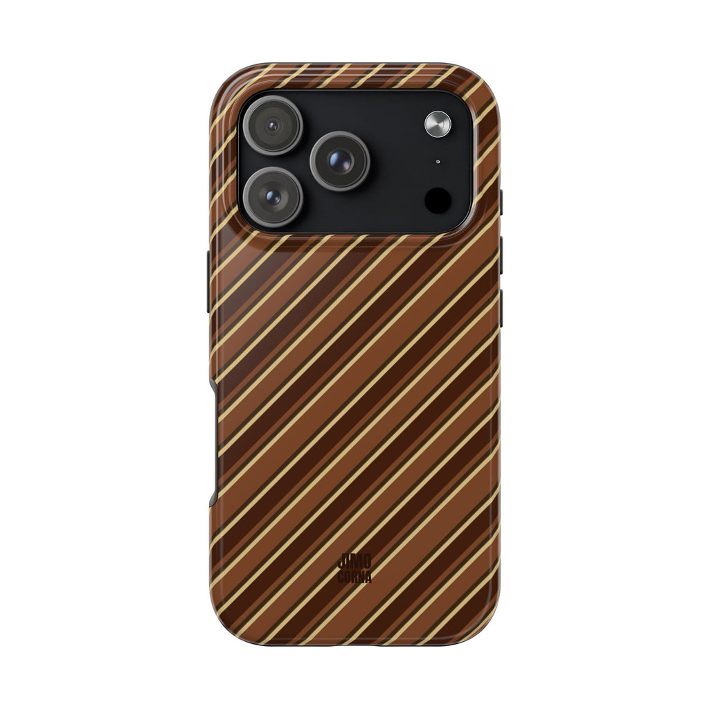 Angelina Stripes | Brown - iPhone Case