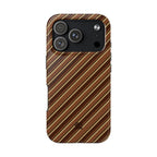 Angelina Stripes | Brown - iPhone Case