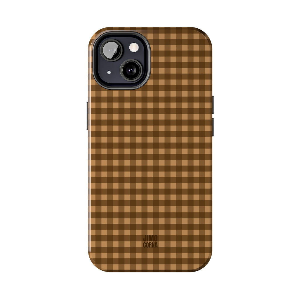 Farm Gingham iPhone Case | Brown