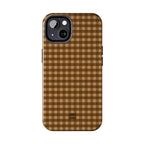Farm Gingham iPhone Case | Brown