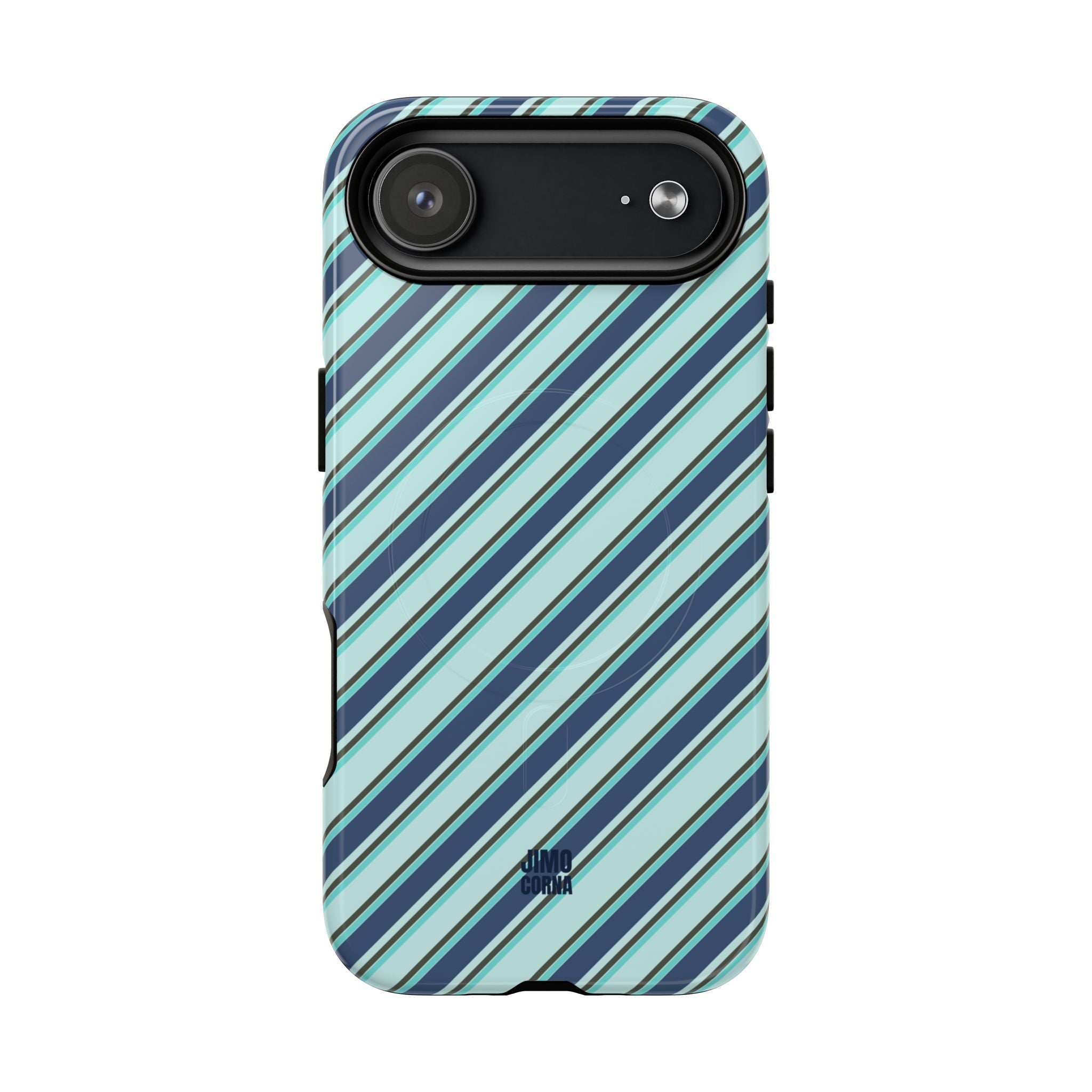 Angelina Stripes | Blue - MagSafe iPhone Case
