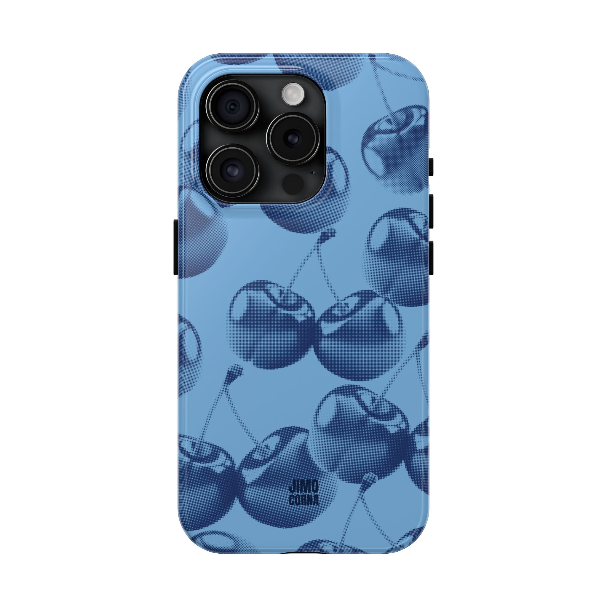 Blue Retro Cherries