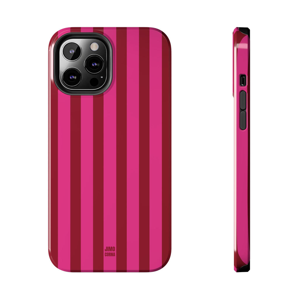 Strawberry Burst Bold Stripes