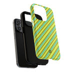 Angelina Stripes | Green - MagSafe iPhone Case