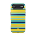 Blue Lemon Stripe iPhone Case