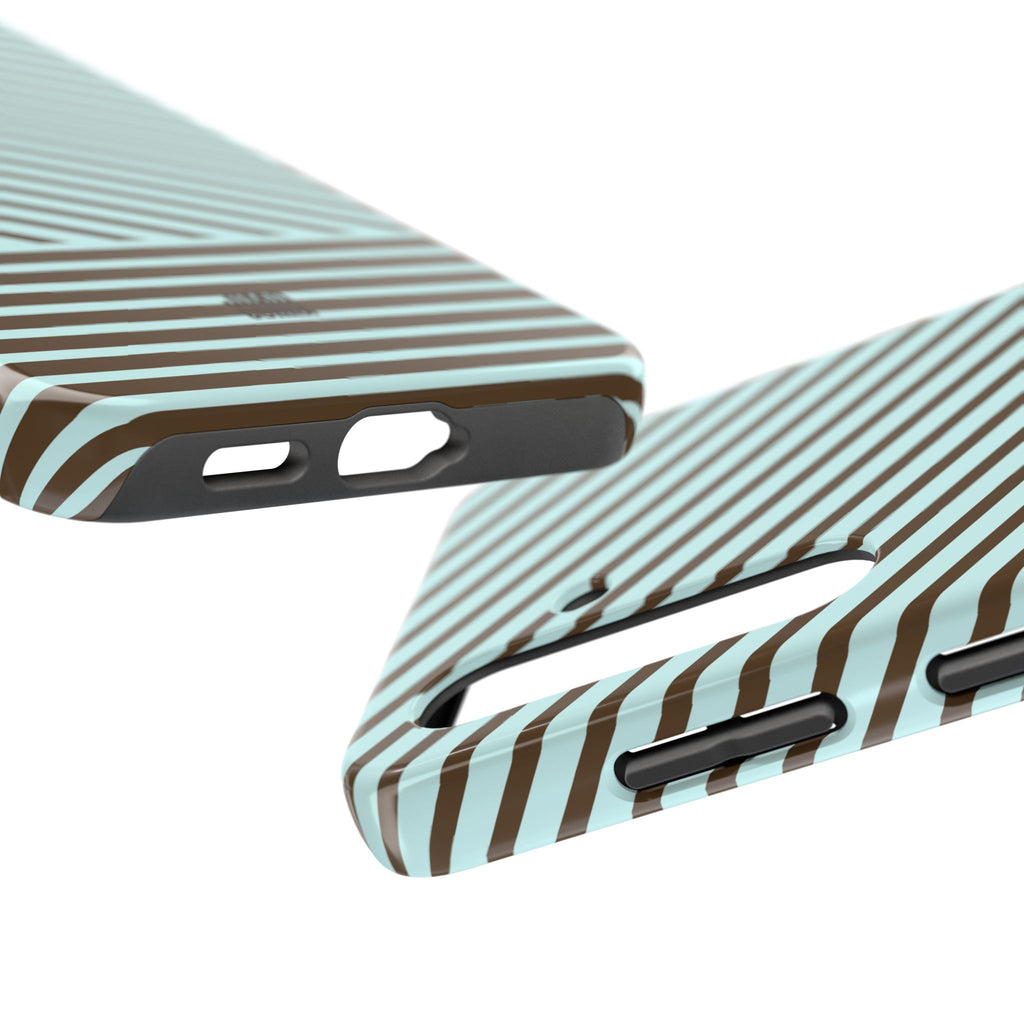 Asymmetrical Lines Samsung Galaxy Case | Blue and Brown