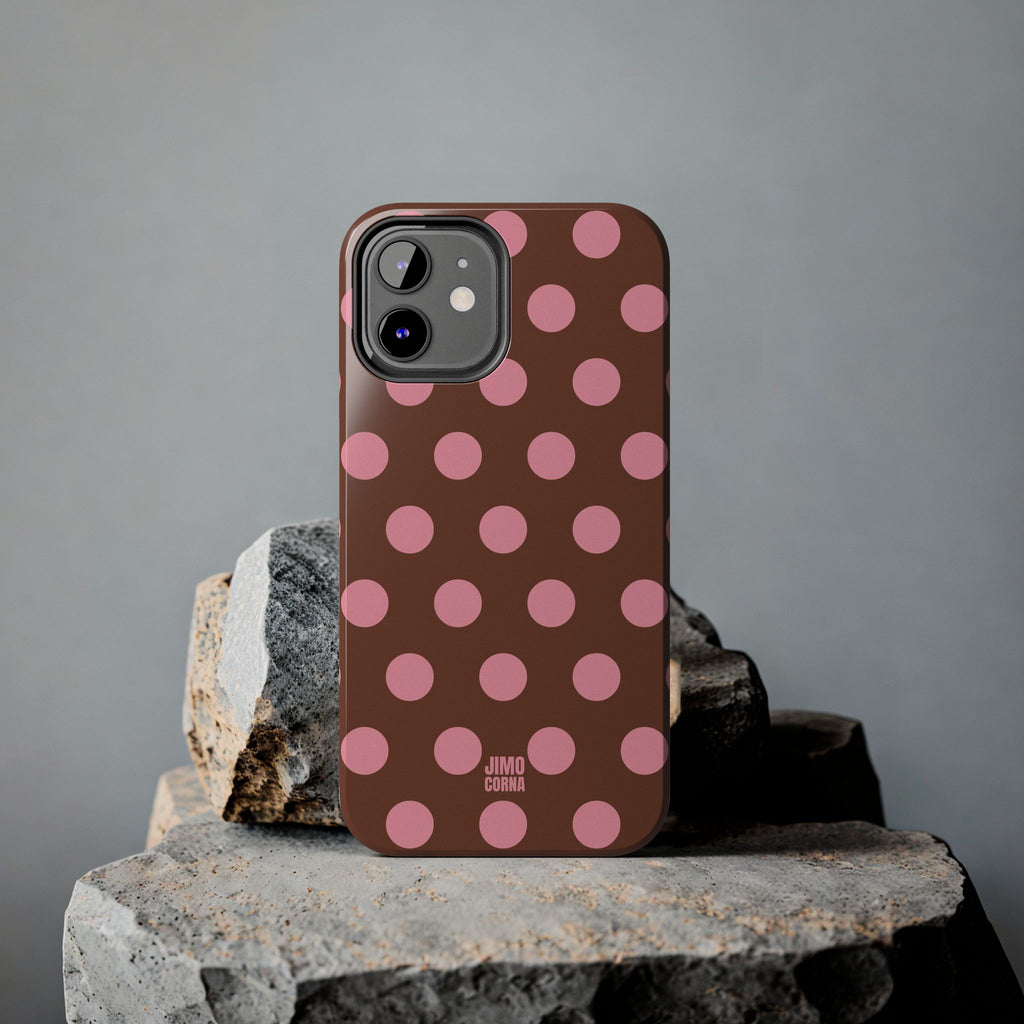 Big Polka Dot | Brown and Pink