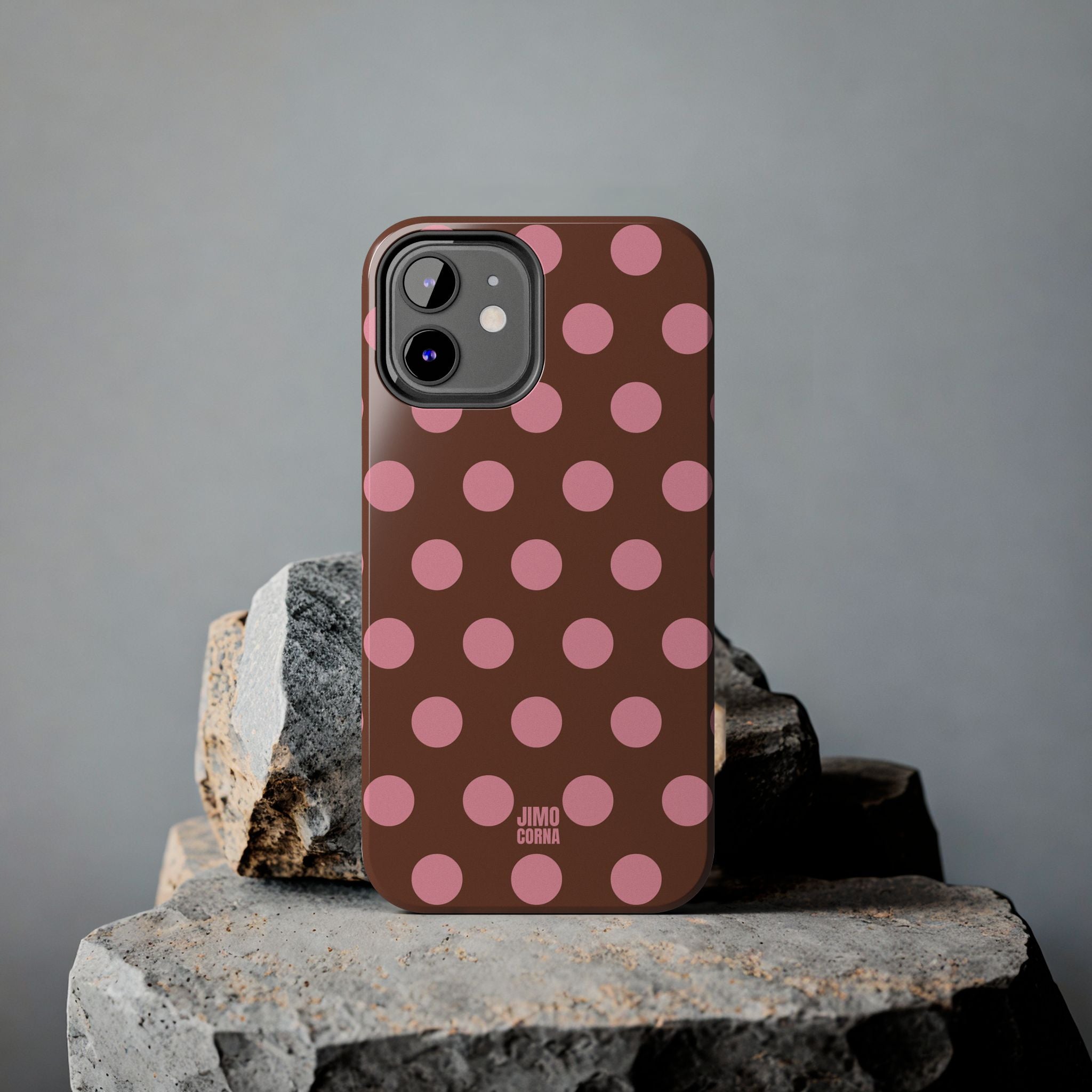 Big Polka Dot | Brown and Pink
