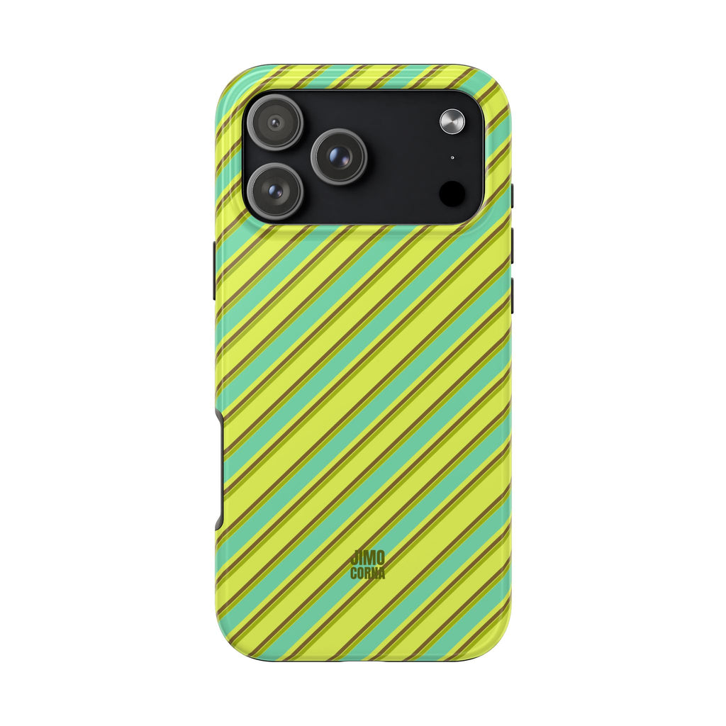 Angelina Stripes | Green - iPhone Case