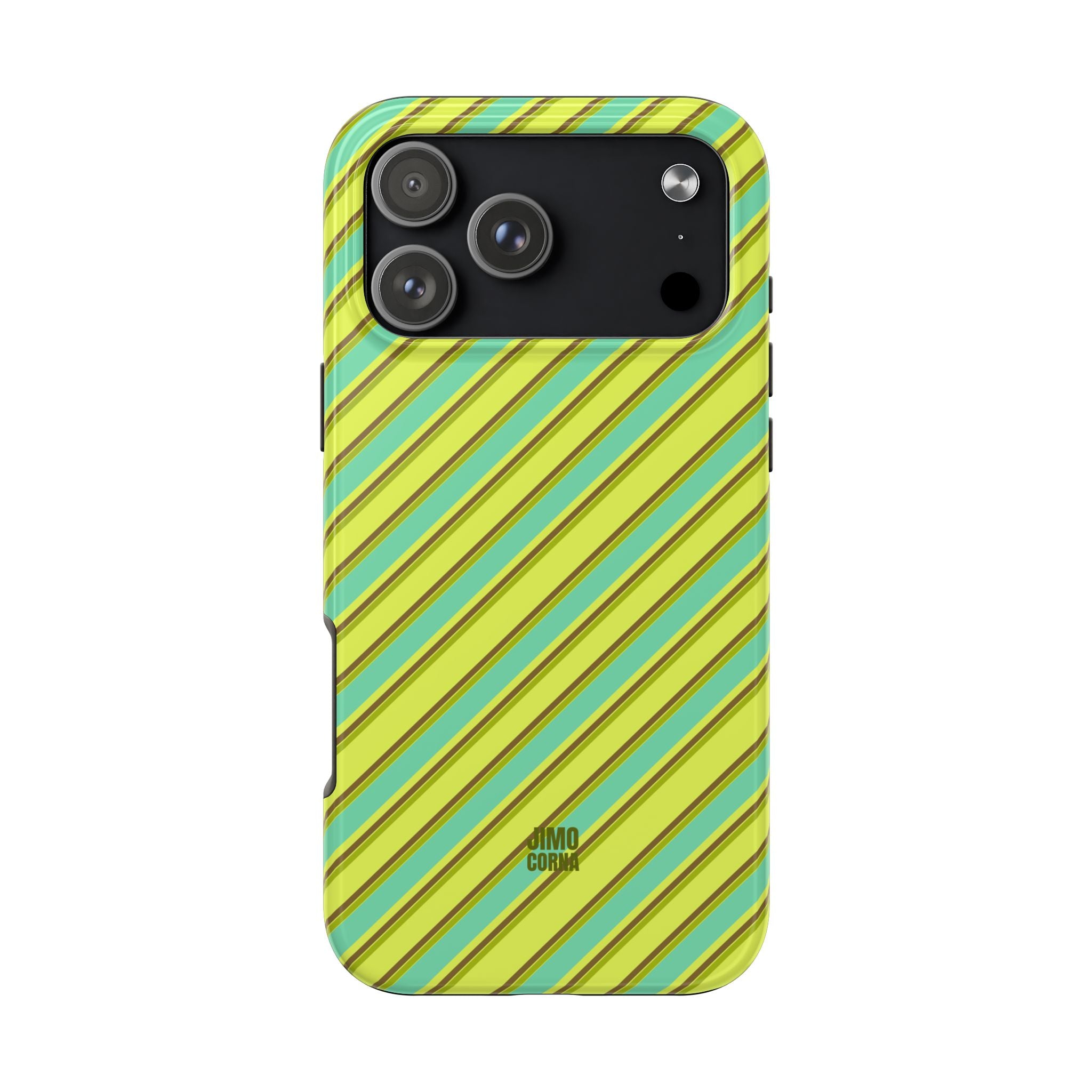 Angelina Stripes | Green - iPhone Case