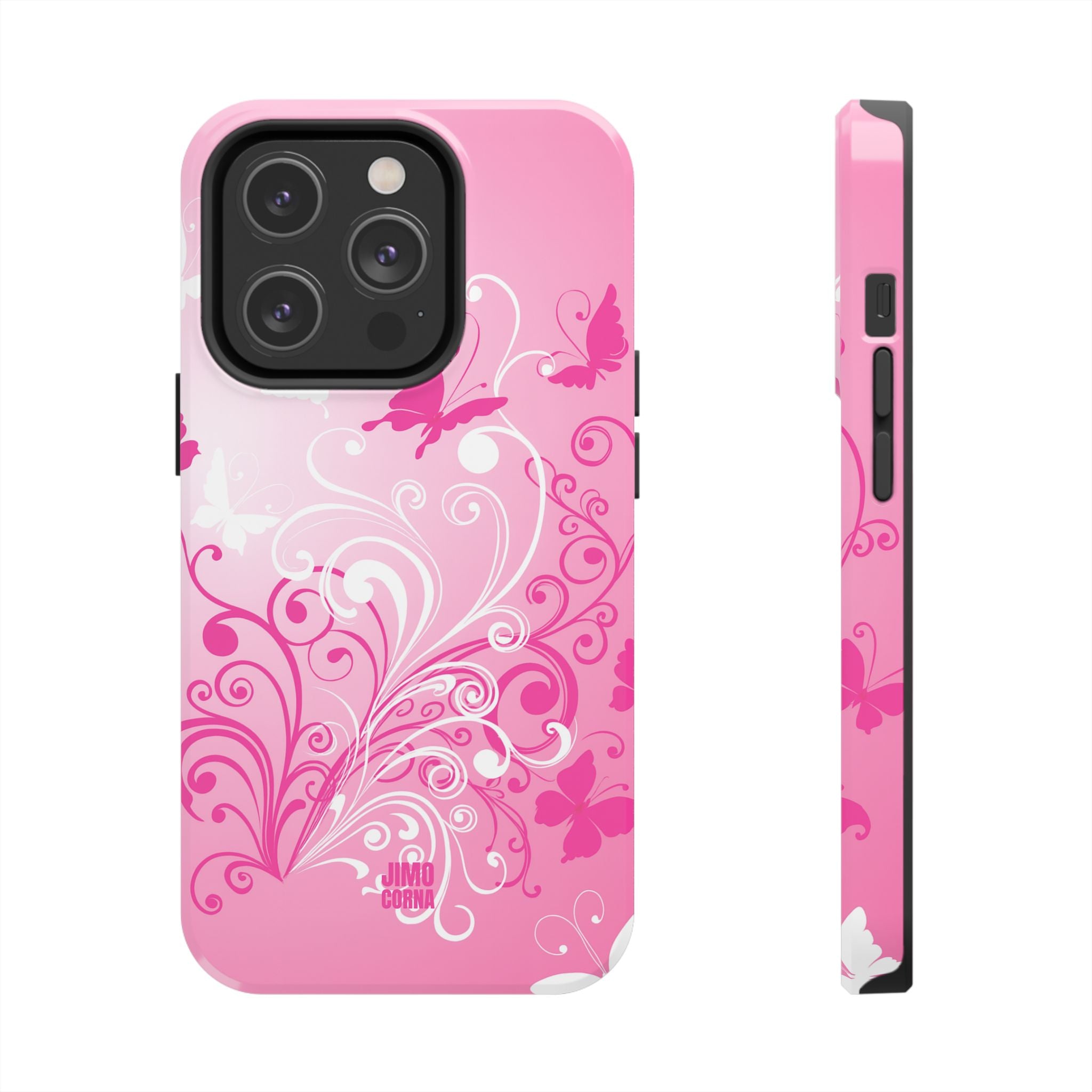 Pink Flutter Garden iPhone Case