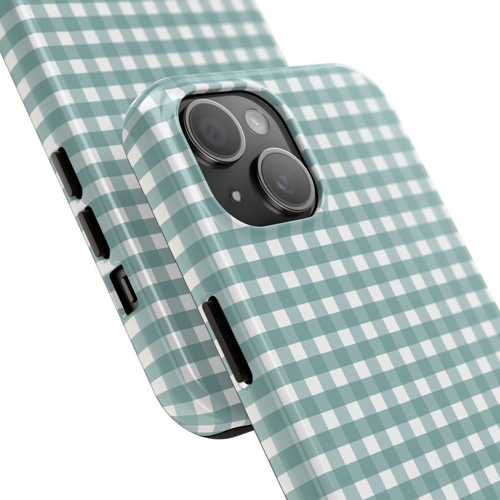Farm Gingham iPhone Case | Blue