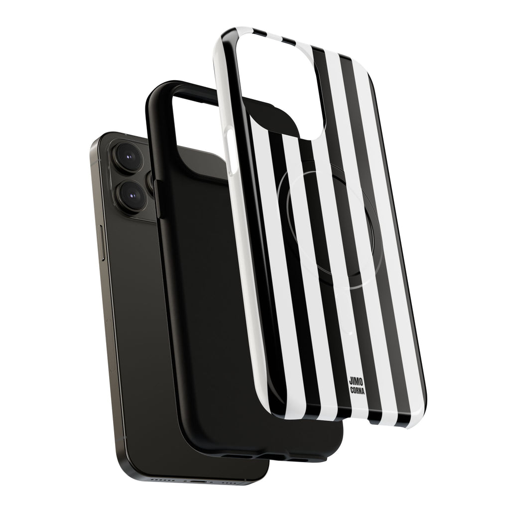 Bold Stripes MagSafe iPhone Case | Black and White