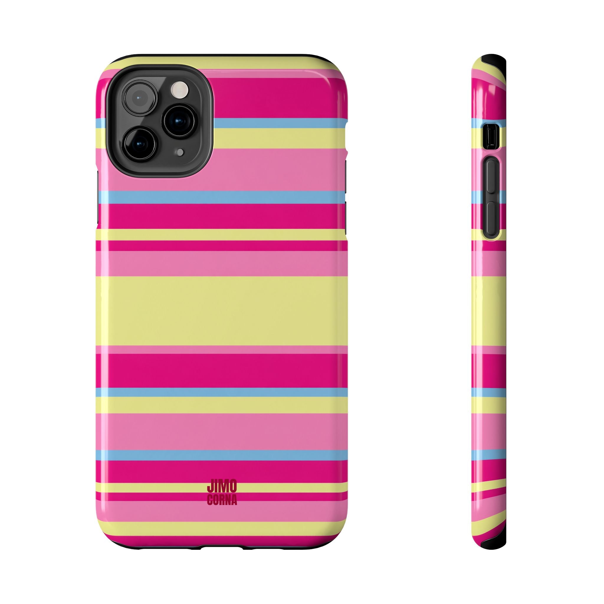 Lemonberry Stripe iPhone Case
