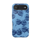 Blue Retro Cherries