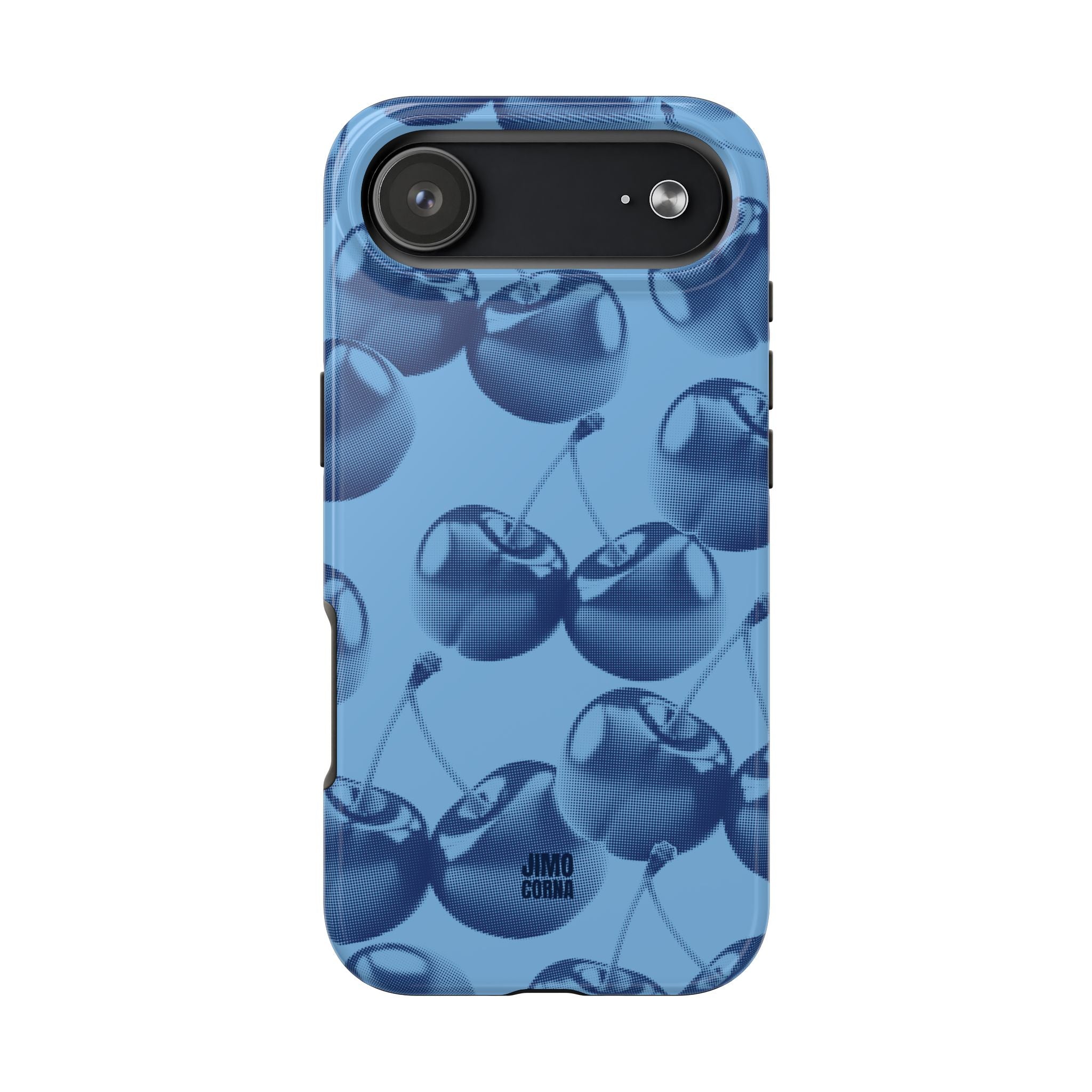 Blue Retro Cherries