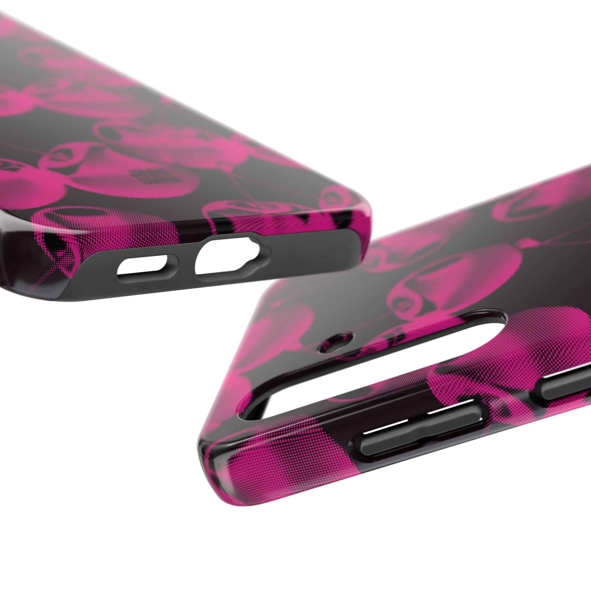 Hot Pink Retro Cherries