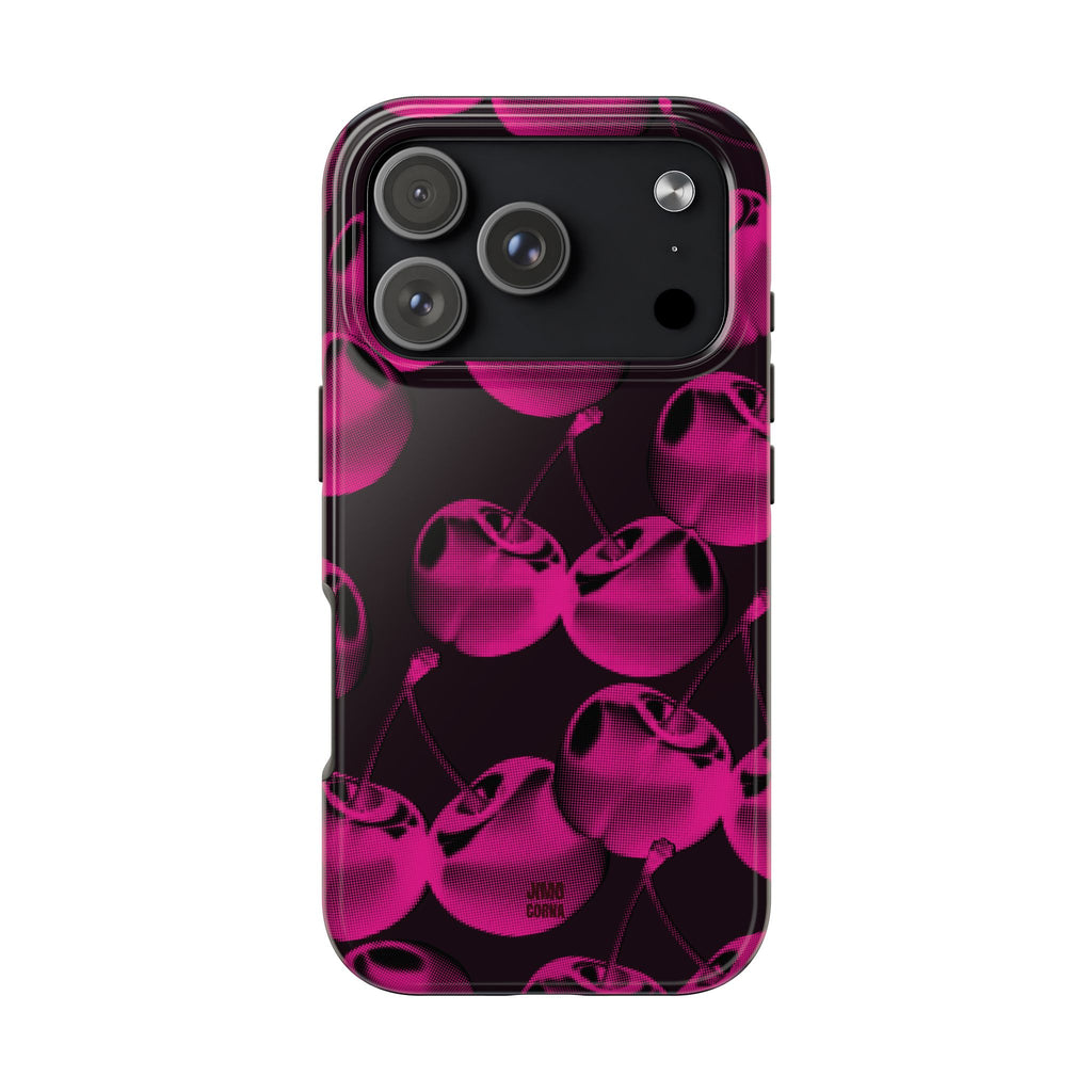 Hot Pink Retro Cherries
