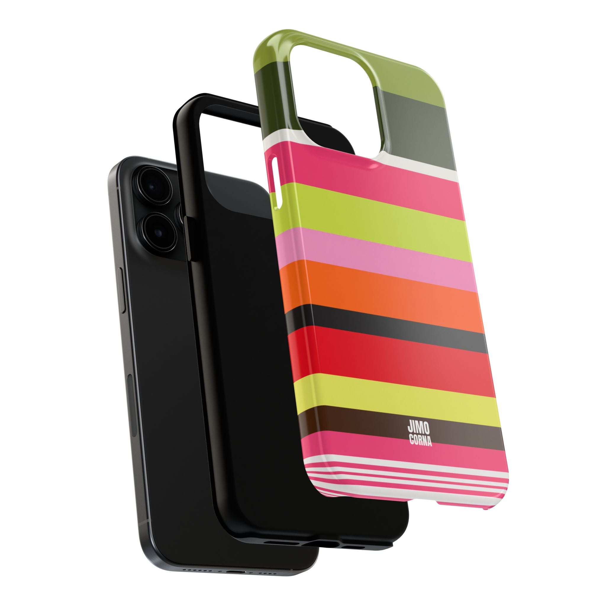 Berry Citrus Stripe iPhone Case