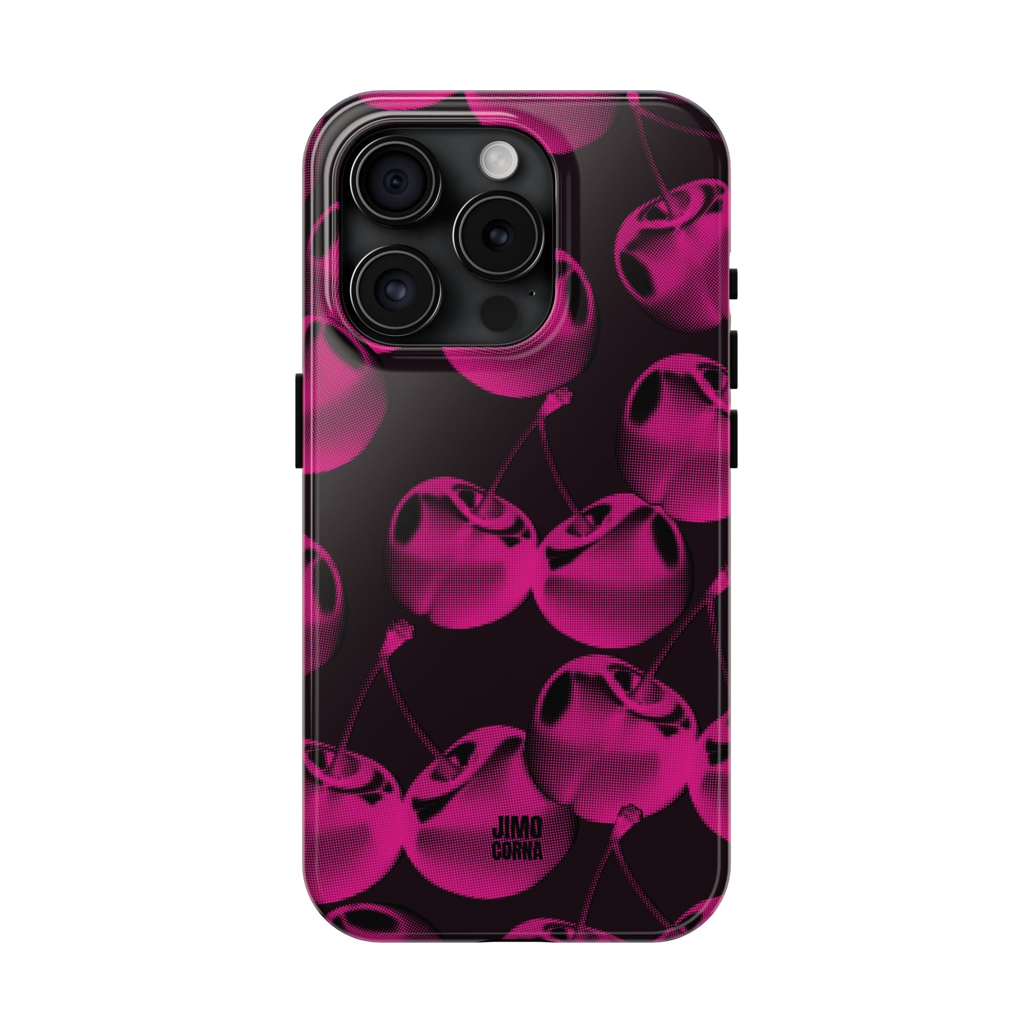 Hot Pink Retro Cherries