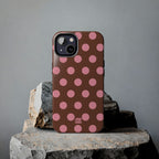 Big Polka Dot | Brown and Pink