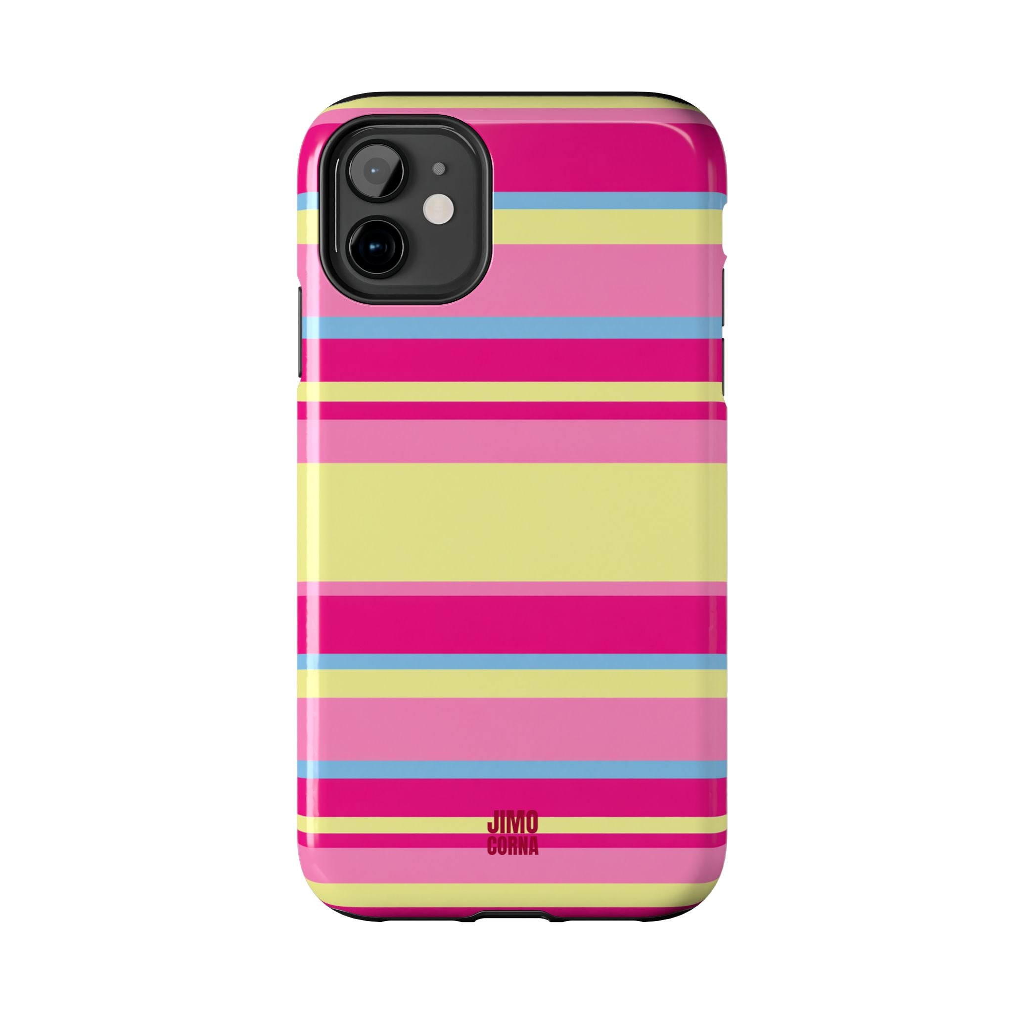 Lemonberry Stripe iPhone Case