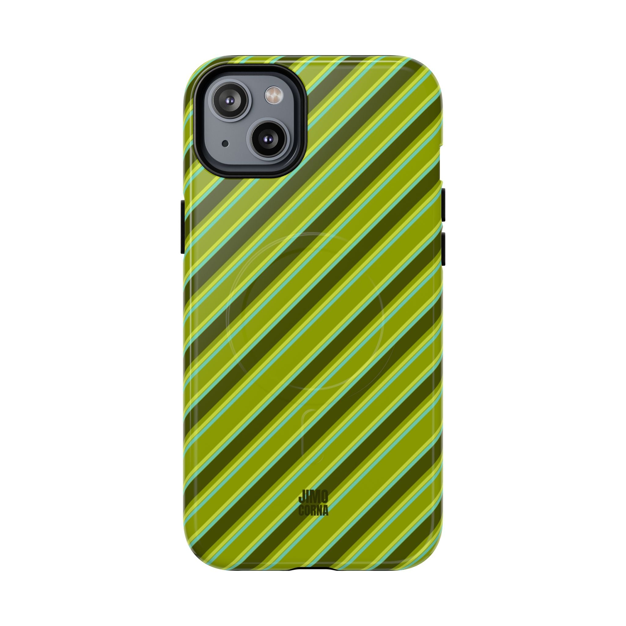 Angelina Stripes | Olive - MagSafe iPhone Case