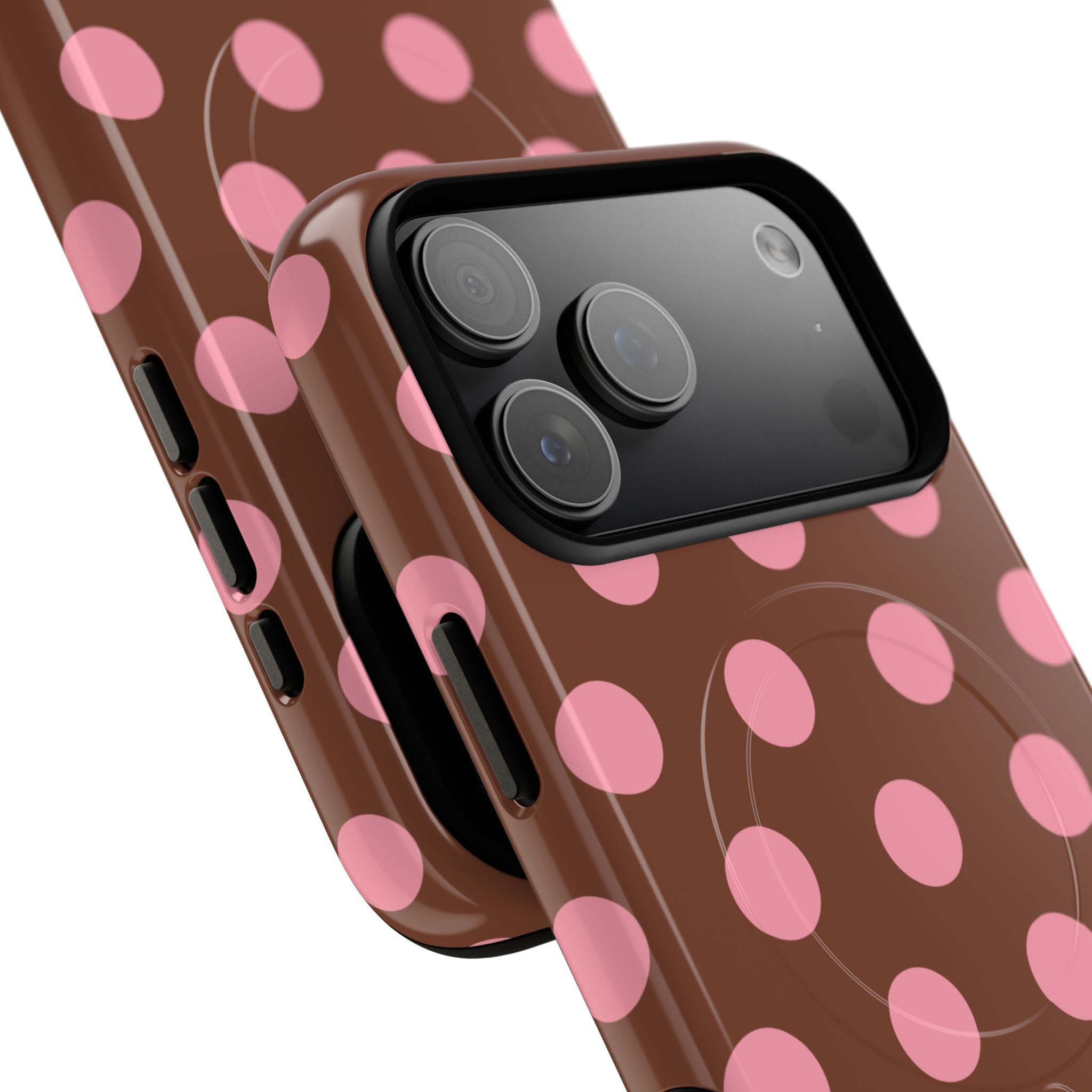 Big Polka Dot | Brown and Pink