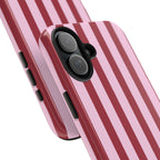 Bold Stripes iPhone Case | Pink and Red