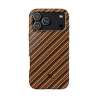 Angelina Stripes | Brown - iPhone Case