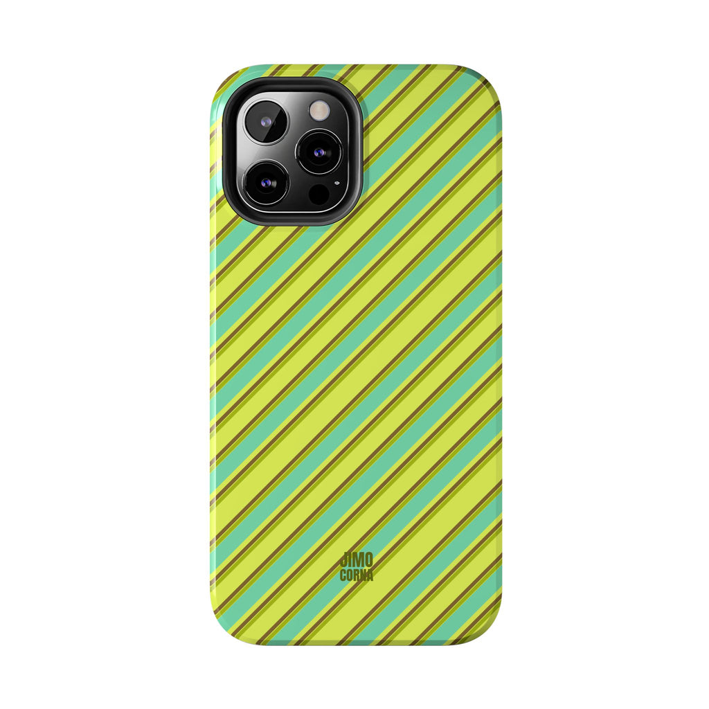 Angelina Stripes | Green - iPhone Case