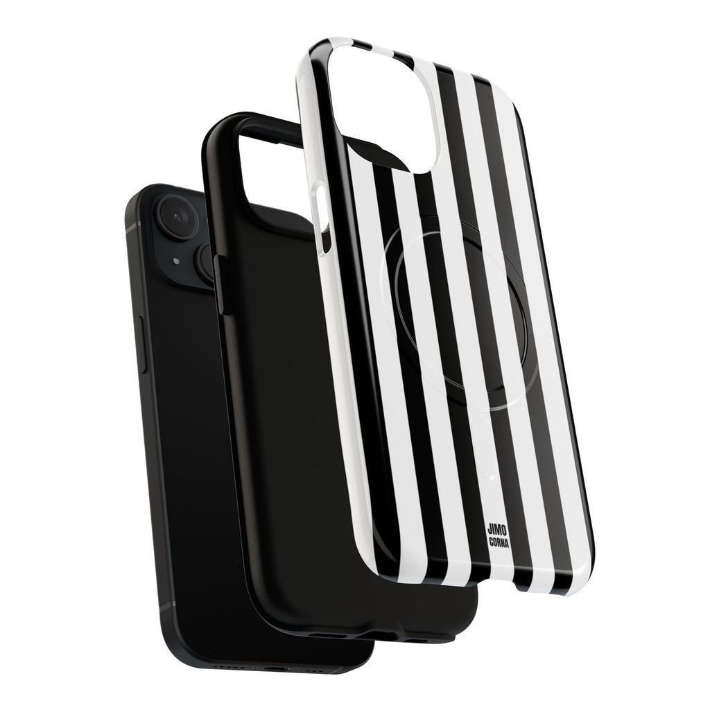 Bold Stripes MagSafe iPhone Case | Black and White