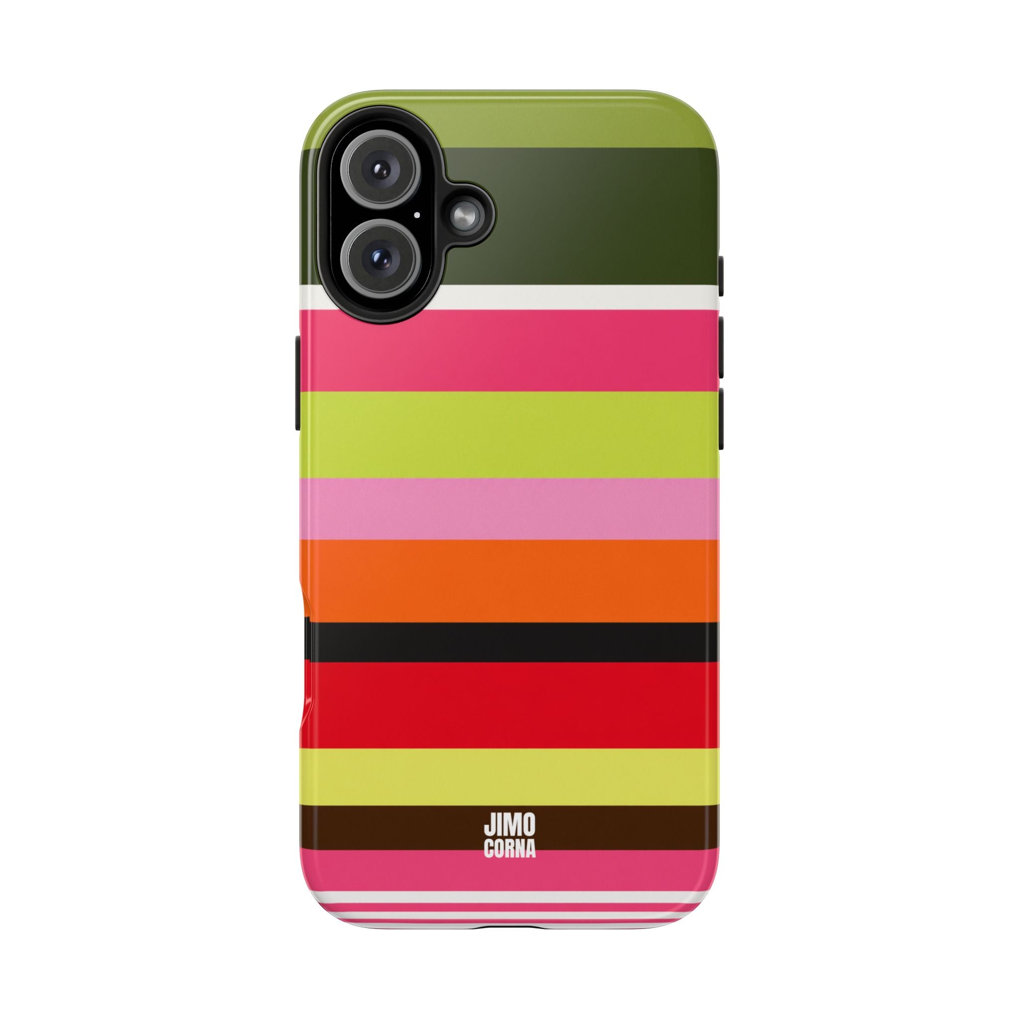 Berry Citrus Stripe iPhone Case