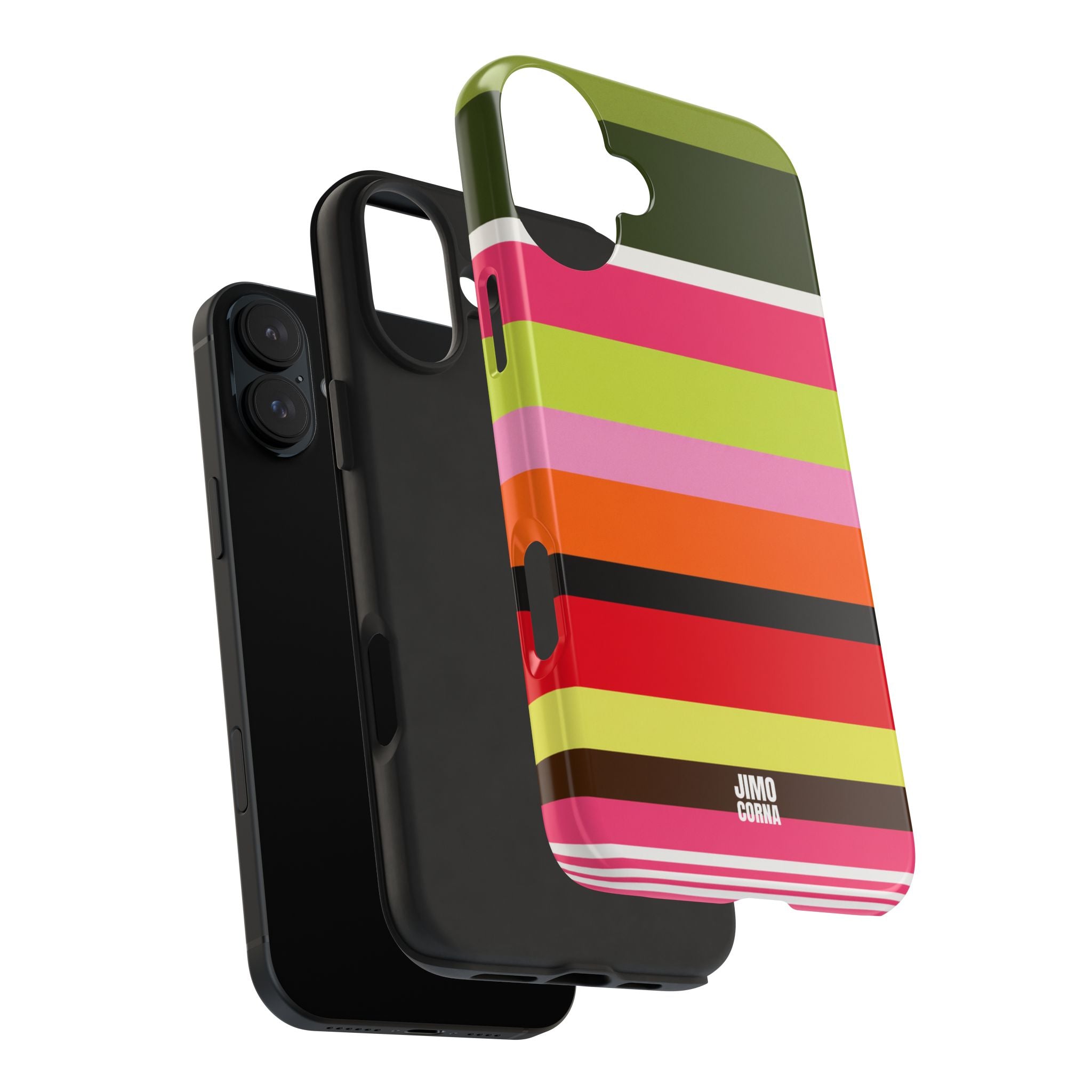 Berry Citrus Stripe iPhone Case